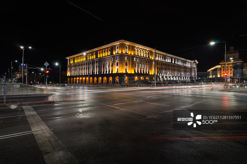 TZUM-Sofia夜景图片素材