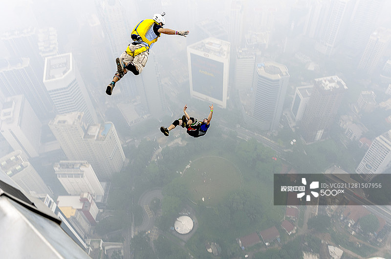 吉隆坡塔国际定点跳伞 2015图片素材