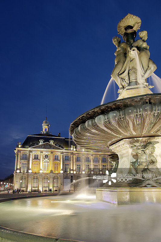 交易所广场的喷泉图片素材