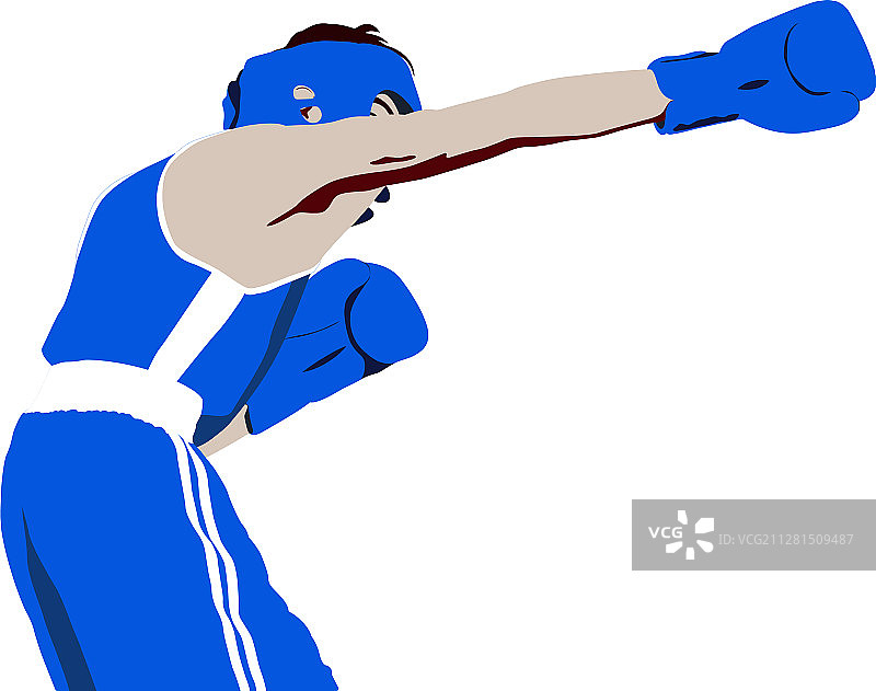 拳击手直线右拳图片素材