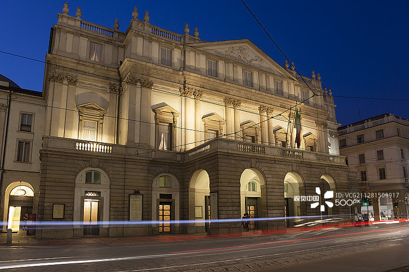 意大利伦巴第米兰斯卡拉歌剧院图片素材
