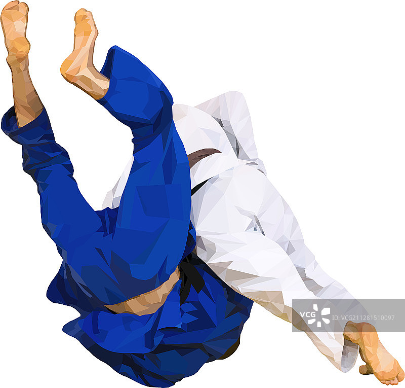 柔道摔跤：一本图片素材