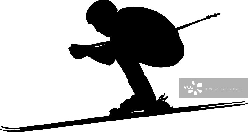 下坡滑雪滑雪者图片素材