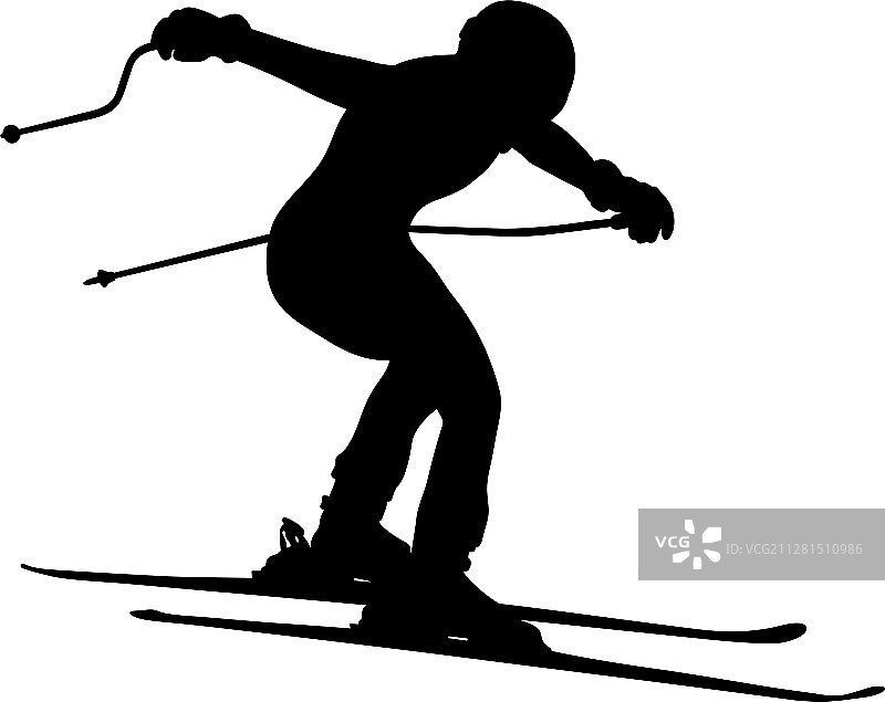 男子高山滑雪图片素材