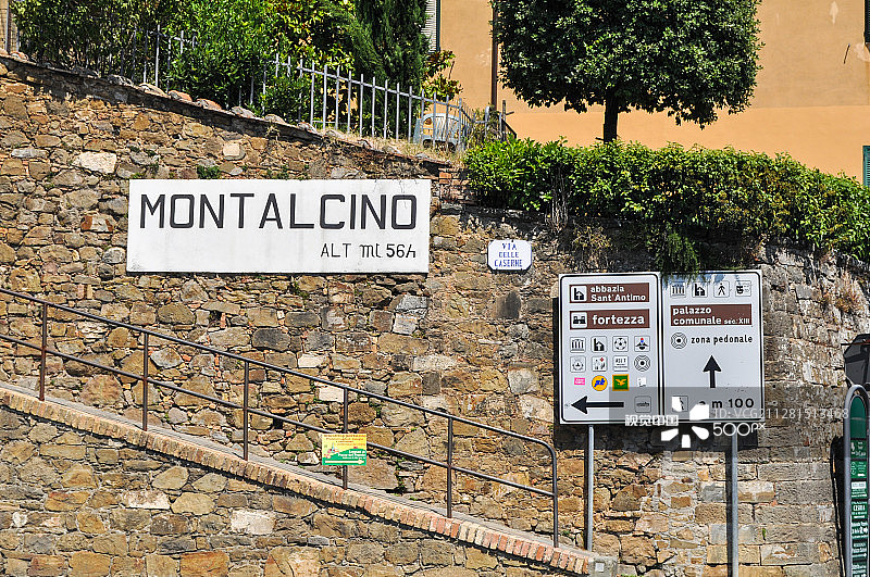 蒙塔尔奇诺城市标志图片素材