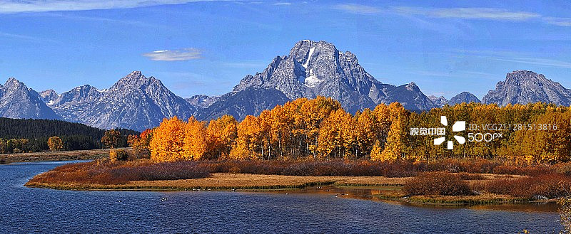 大提顿国家公园的秋色图片素材