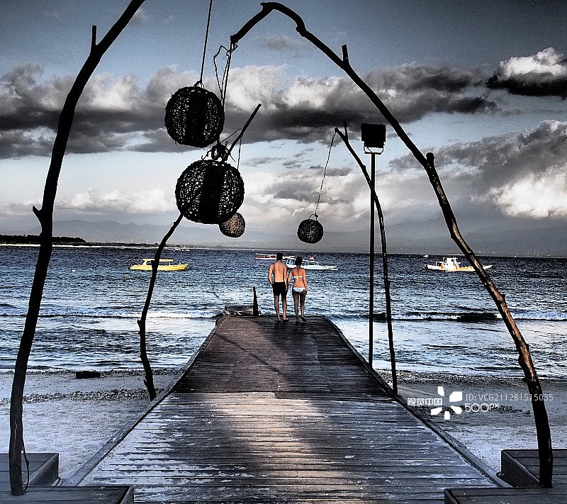 印度尼西亚吉利特拉旺岸图片素材