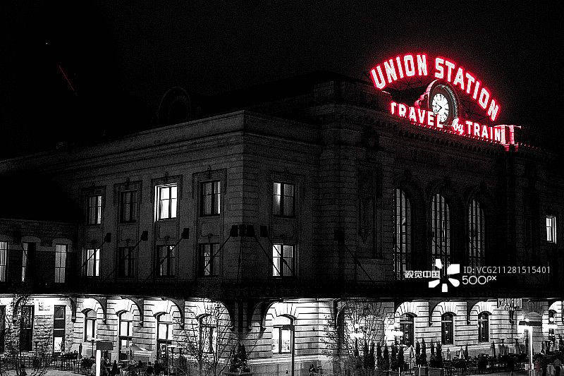 联合车站的红移现象图片素材