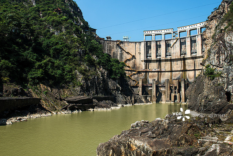 大坝雄姿    陕西省汉中市石门栈道景区石门水库图片素材