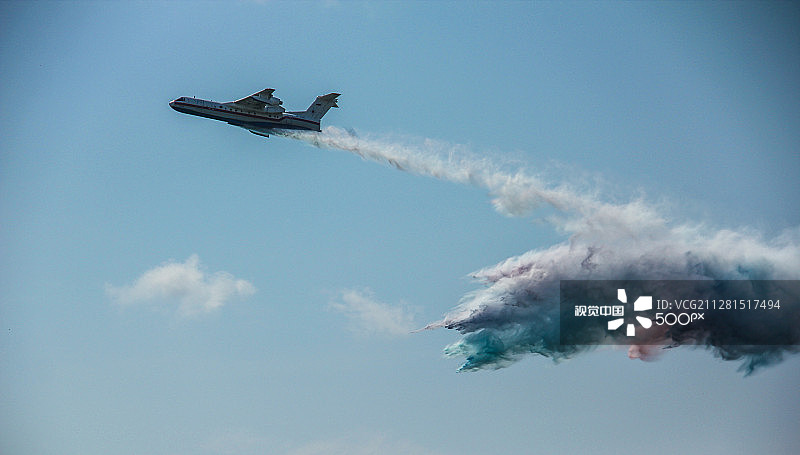 消防飞机航拍图片素材