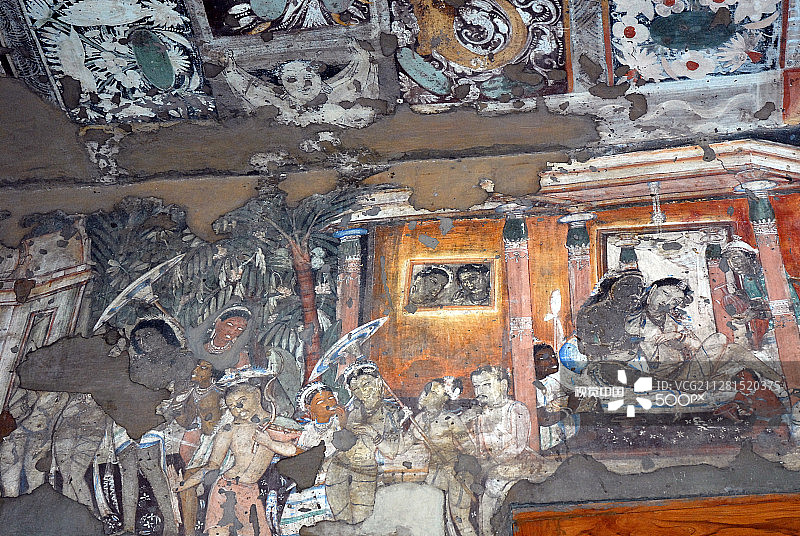 阿旃陀石窟：世界文化遗产图片素材