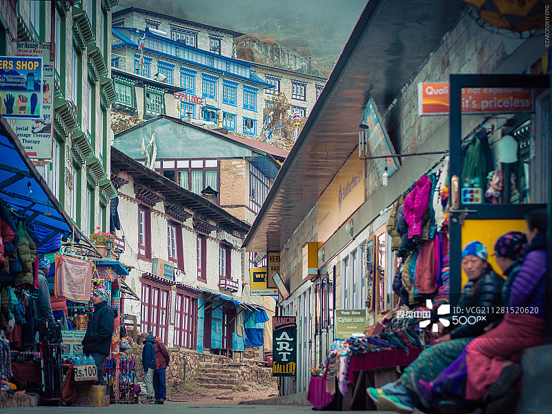 南池巴扎街景图片素材