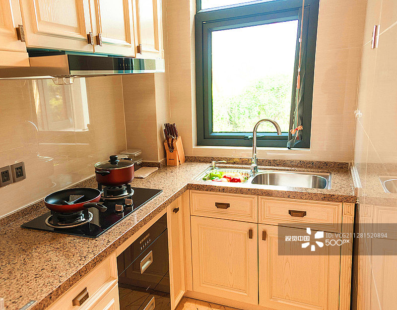 温暖厨房的模型摄影图片素材