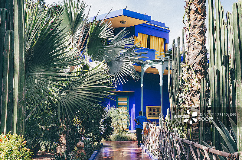 马若雷勒花园中的伊夫·圣·洛朗之家图片素材