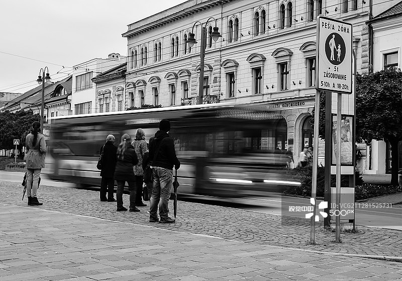 巴士站图片素材