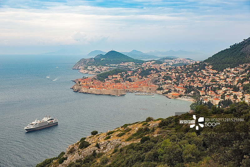 克罗地亚亚得里亚海杜布罗夫尼克历史名城图片素材