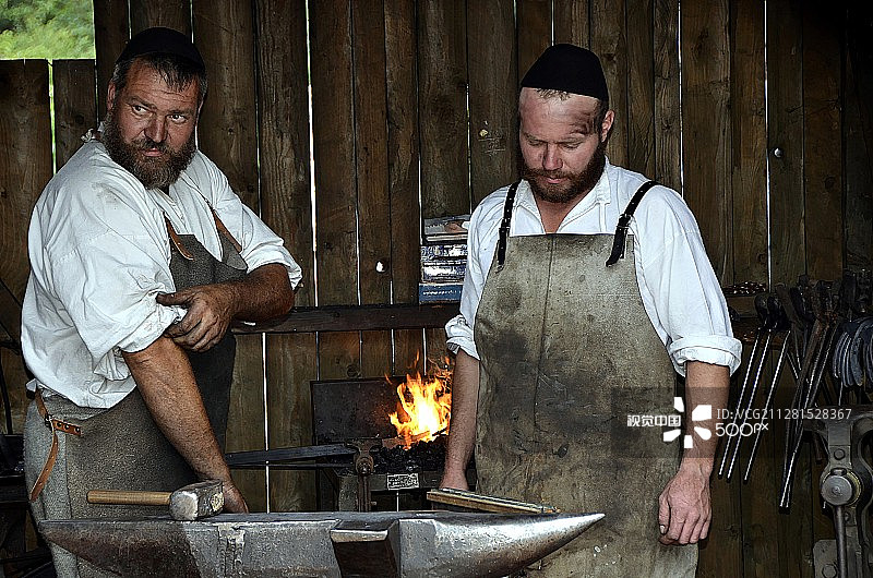 巴伐利亚的中世纪铁匠图片素材