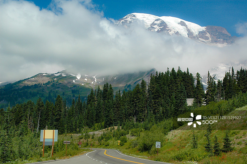 雷尼尔山标题图片素材
