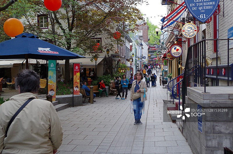 加拿大魁北克老城区街景图片素材
