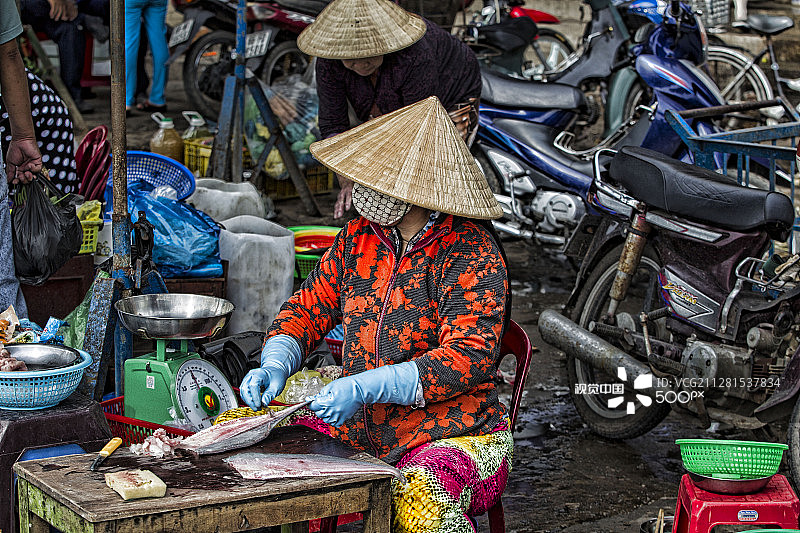 柬埔寨鱼市场图片素材