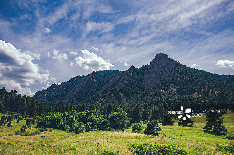科罗拉多州博尔德市的熨斗山图片素材