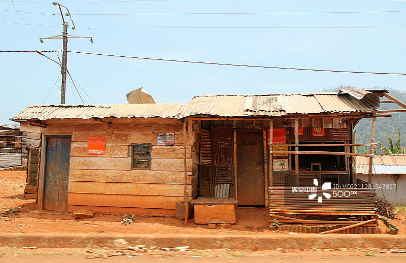 喀麦隆路边手机店图片素材