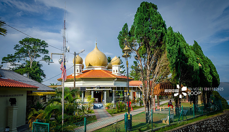 槟城山的清真寺图片素材