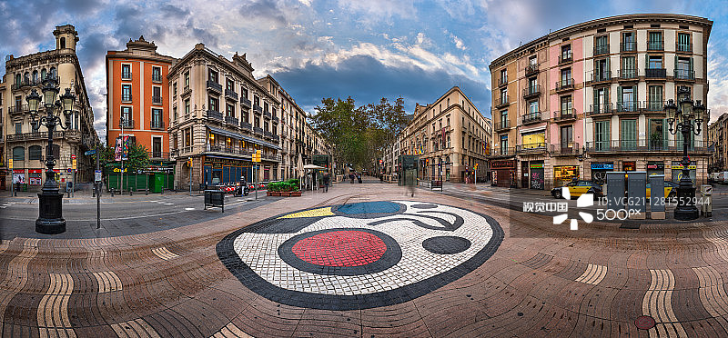 巴塞罗那兰布拉大街图片素材