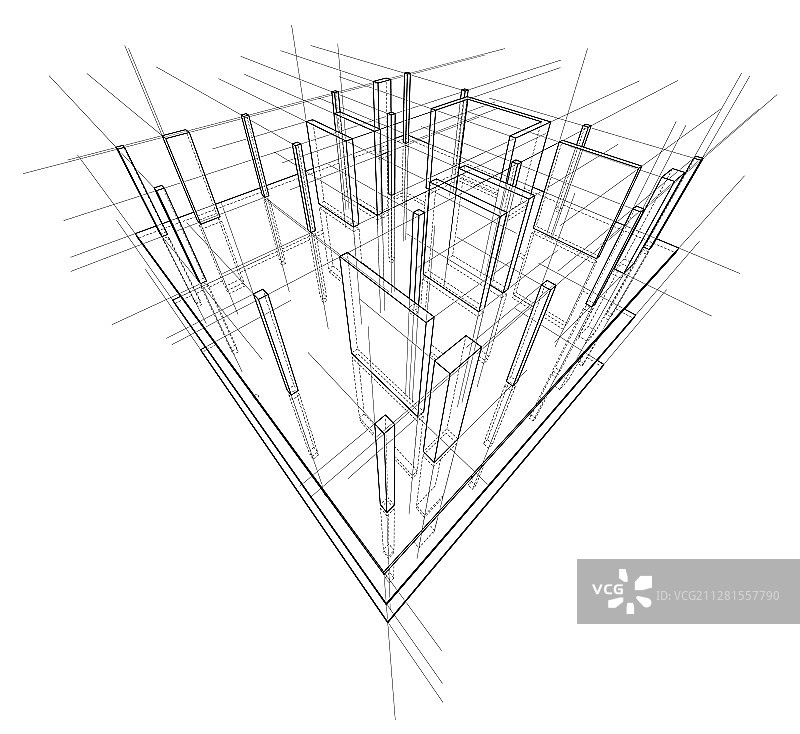 施工中的房屋图纸图片素材