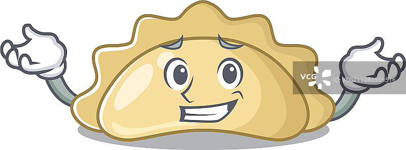 微笑饺子卡通吉祥物图片素材