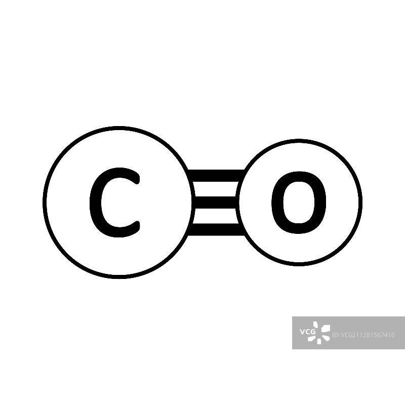 一氧化碳分子图标图片素材