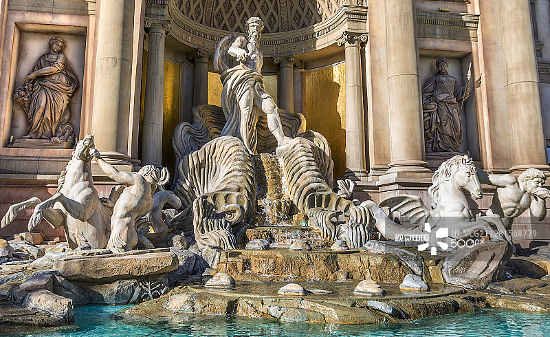 拉斯维加斯凯撒宫的特莱维喷泉图片素材