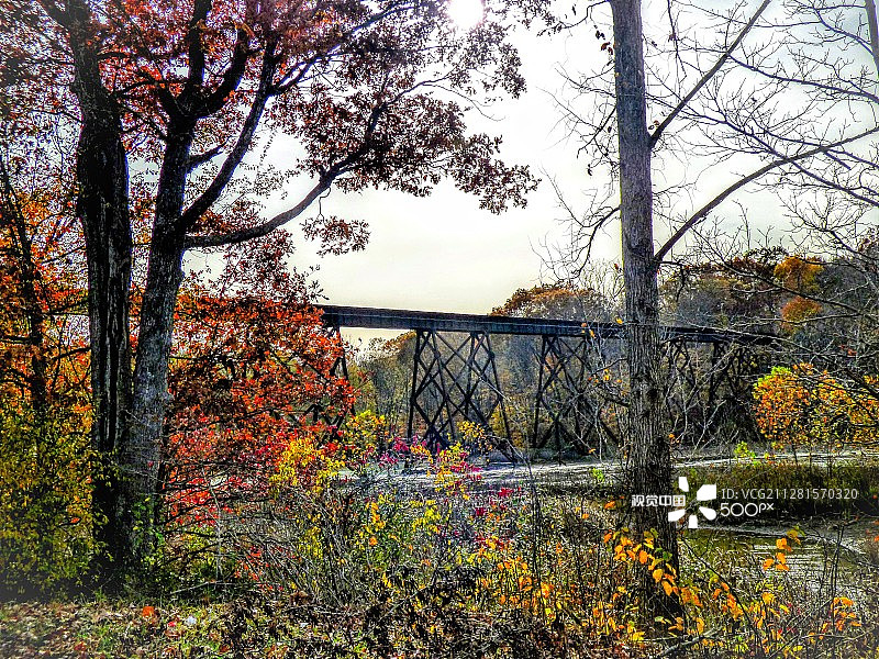 印第安纳州尤宁维尔铁路栈桥图片素材