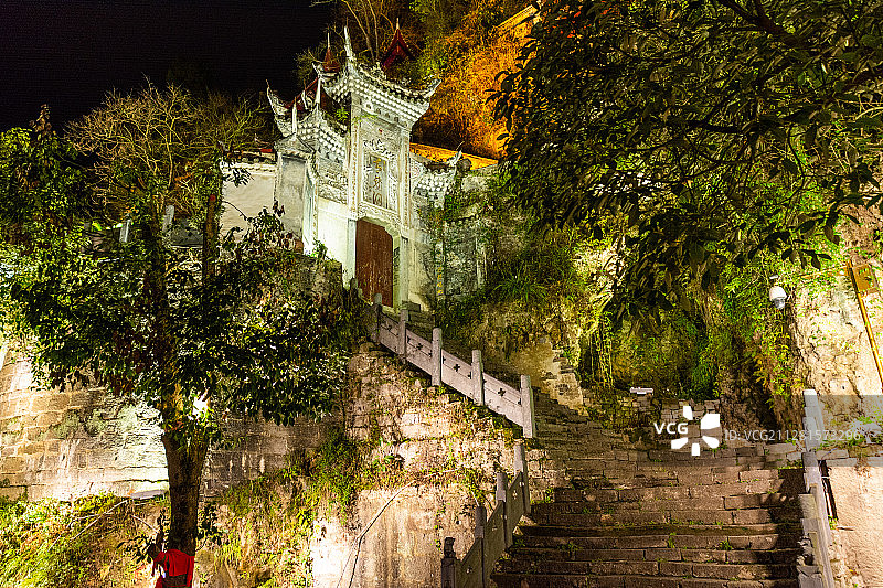 青龙洞夜色-贵州镇远古城图片素材