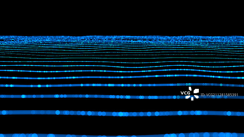 蓝色电流状科技线条粒子图片素材