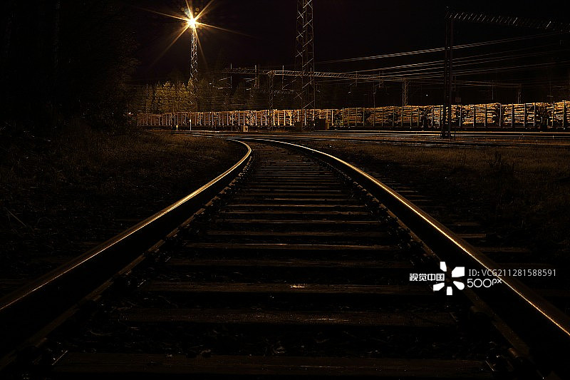 静谧铁路侧线图片素材