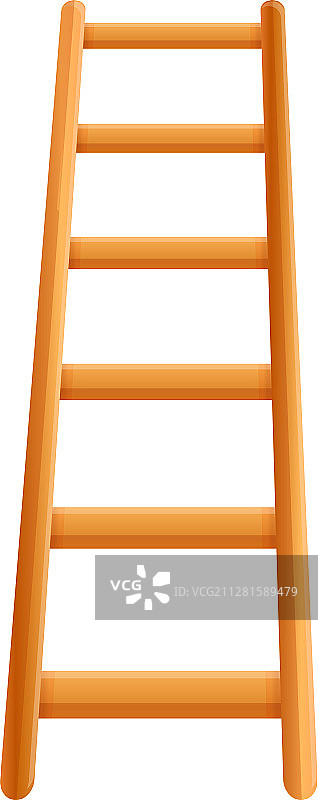 梯子图标卡通风格图片素材