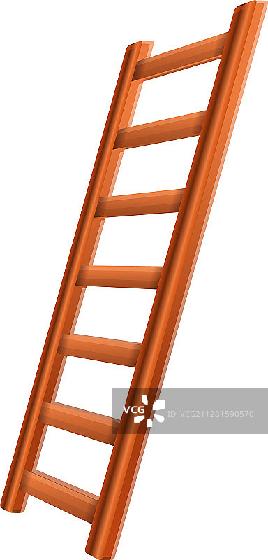 卡通风格的梯子库存图标图片素材