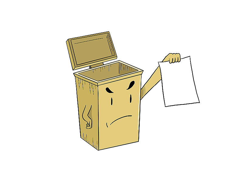 元素：垃圾箱通知图片素材