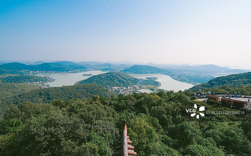 南山湖全景图片素材