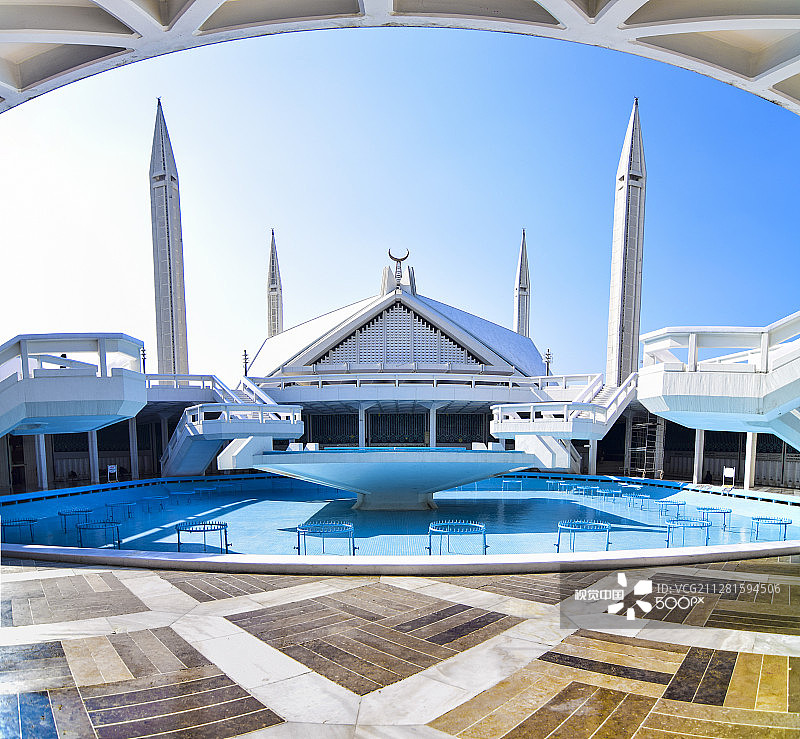 巴基斯坦伊斯兰堡费萨尔清真寺图片素材