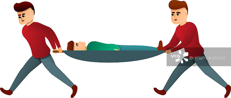 卡通风格的紧急医疗救助图标图片素材