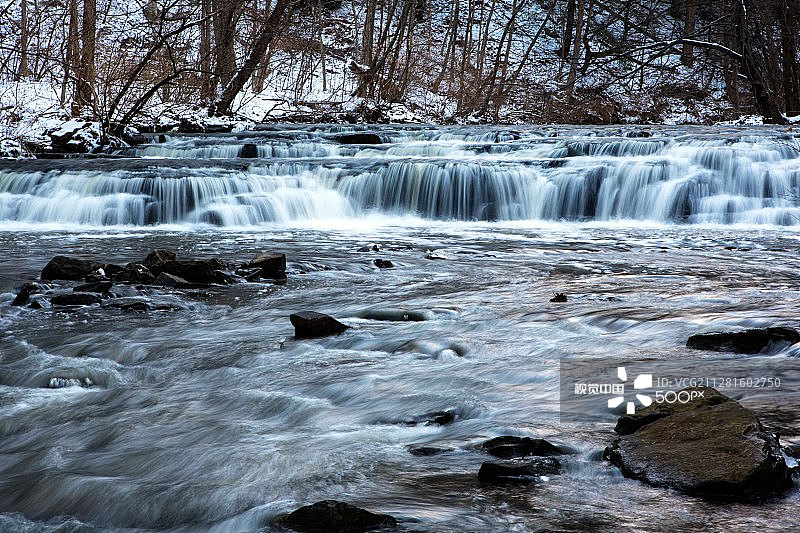 冰冷的瀑布图片素材