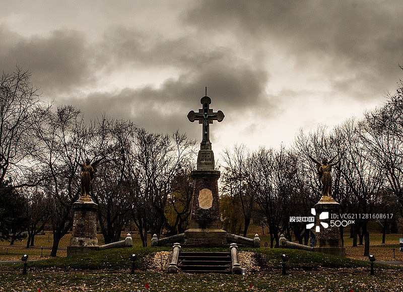 蒙特利尔雪地圣母公墓图片素材