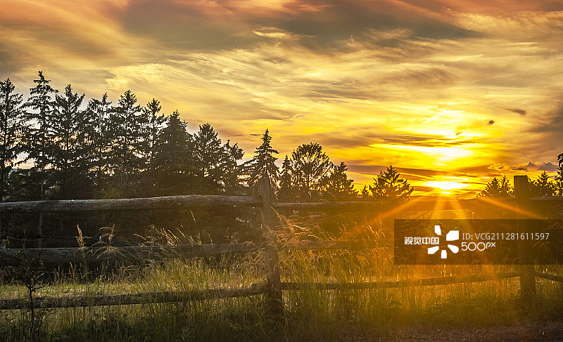 莫里斯敦附近的日落1图片素材