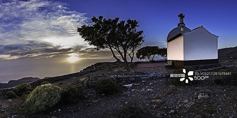戈梅拉岛的圣伊西德罗隐修院图片素材