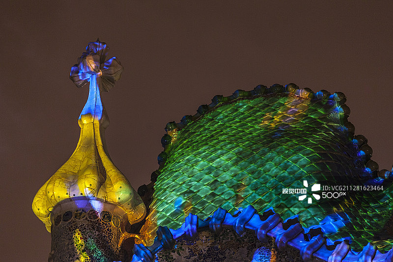 安东尼·高迪设计的巴特罗公寓图片素材