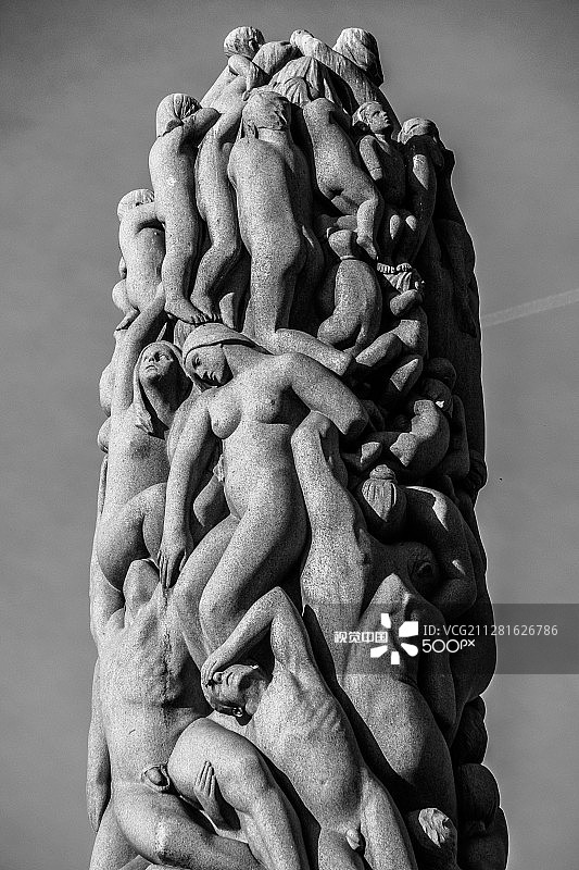 维格兰雕塑公园的巨石图片素材