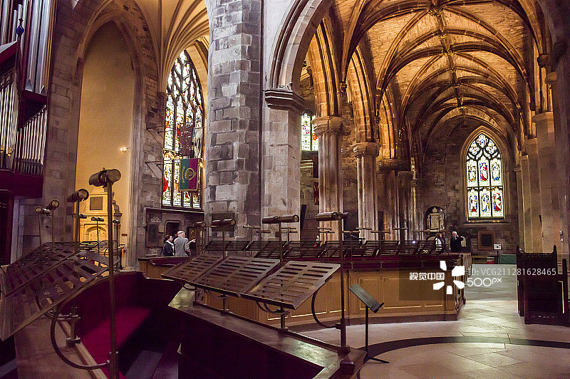 爱丁堡圣吉尔斯大教堂内部图片素材