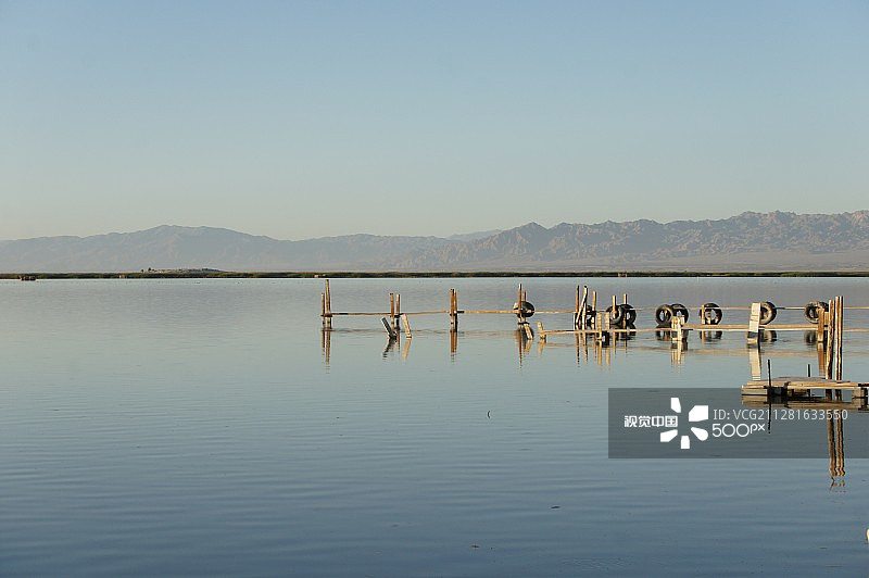 索尔顿海的宁静一角图片素材